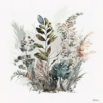 plante aux couleurs douces sur Gelissen Artworks