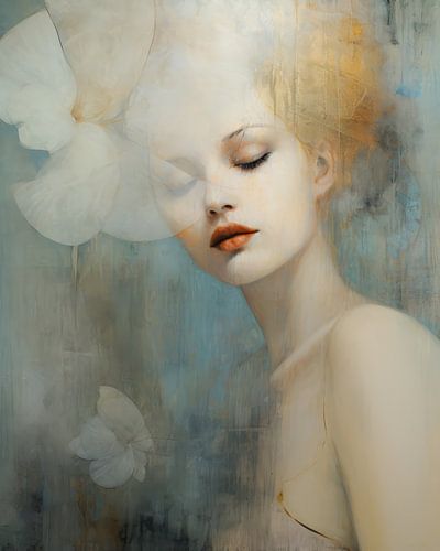 Romantisch portret in zachte tinten