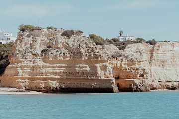 Limestone rock by the sea in Portugal by Kelly Vanherreweghen