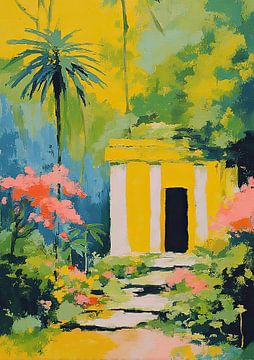 Tropischer Pavillon im Farbenrausch von Niklas Maximilian