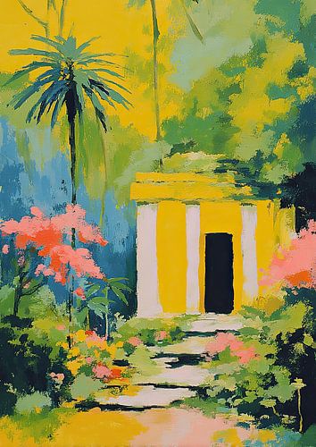 Tropical pavilion in a riot of colour by Niklas Maximilian