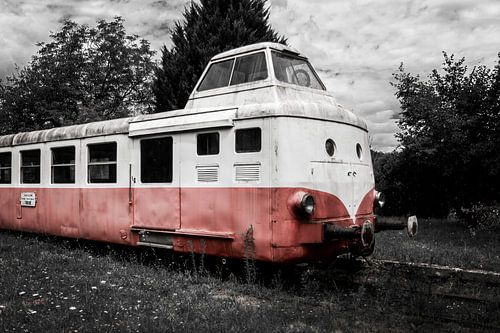 Old train in little color