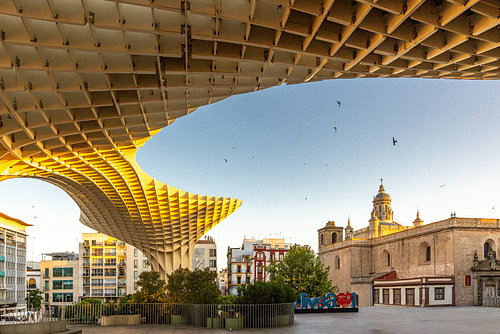 Metropol Parasol au-dessus de la Plaza de la Encarnación à Séville