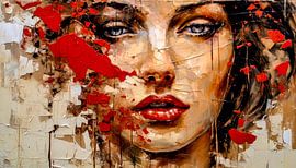 Breekbare kracht in rood