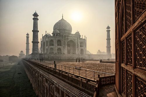 The beautiful Taj Mahal in the morning, Agra - India