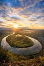 Moselle near Bremm, Moselle bend at sunrise from a vantage point in autumn by Fotos by Jan Wehnert thumbnail