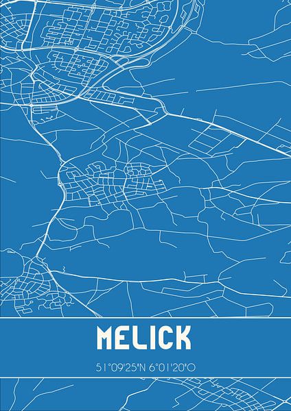 Blueprint | Map | Melick (Limburg) by Prints of Place