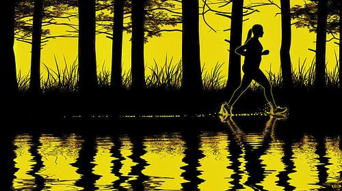 Jogging au bord du lac