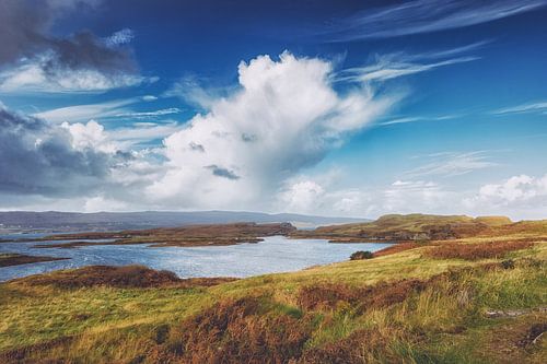 De prachtige, verlaten natuur van Schotland. Isle of Skye in Groot-Brittannië