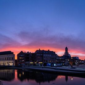 Marché panoramique du lever du soleil Lokeren, Belgique sur Lemayee
