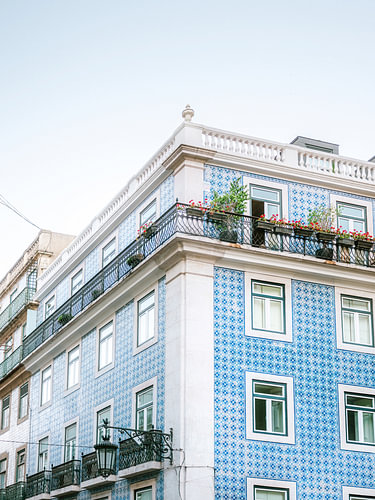 Lissabon Portugal architectuur | Het blauwe gebouw