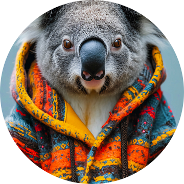 Schattige koala met capuchon van haroulita