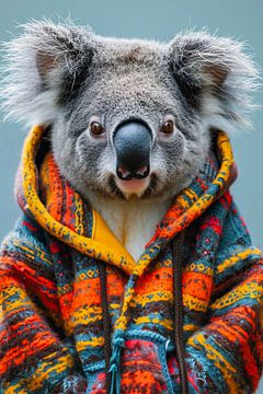 Mignon koala avec sweat à capuche sur haroulita