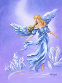 Crystal Angel - hand painted Angel Art by Marita Zacharias