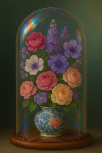 Fleurs sous cloche - Des touches de couleur joyeuses