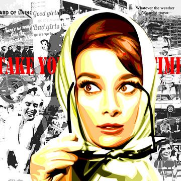 'The Fifties' - Audrey Hepburn van Jole Art (Annejole Jacobs - de Jongh)