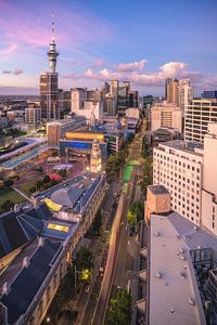 Nieuw-Zeeland Auckland Skyline van Jean Claude Castor