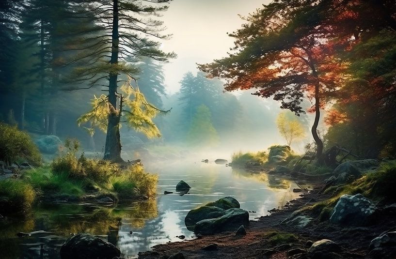 Lunchtijd in het bos van fernlichtsicht