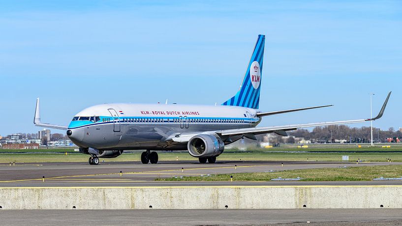 KLM Boeing 737-800 in Retro-Lackierung, die PH-BXA. von Jaap van den Berg