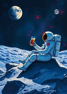 Ruimteastronaut koelt met thee van MIROKKU