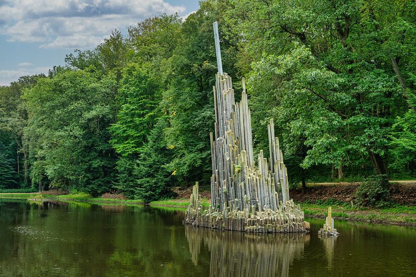 Uitzicht op de Rakotzbrücke in het Kromlauer Park van Andreas Völkel