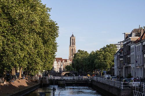 De Weerdsluis en de Domtoren in Utrecht (liggend kleur) van André Blom Fotografie Utrecht