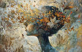 Woman Flowers by Eye catching paintings