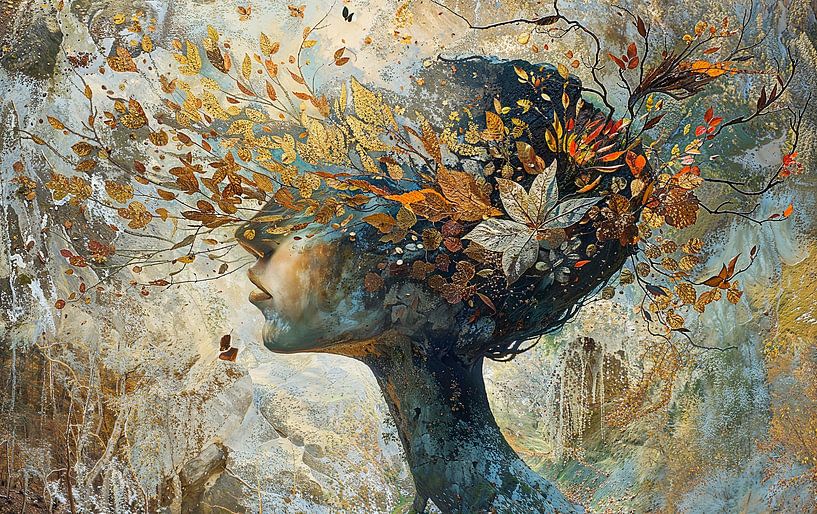 Woman Flowers by Eye catching paintings