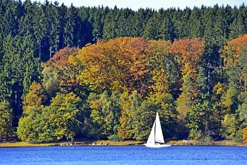 Segelboot im Herbst