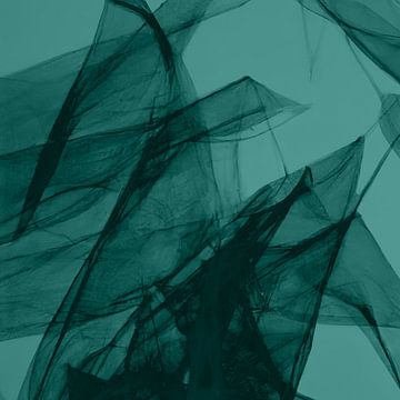 Modern shapes and lines abstract in green and black.