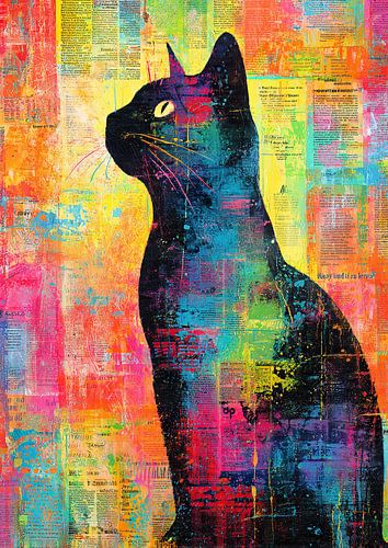 Cat in Bright Colors
