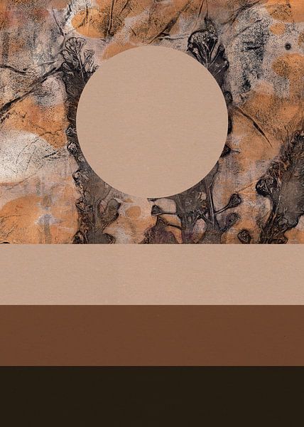 Zen wabi-sabi  botanical art in Japandi style VI by Dina Dankers