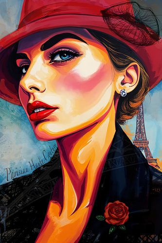 Parisian Haute Couture Pop Art Portrait