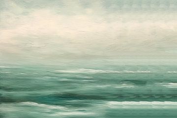 Dark green seascape van Natasja Haandrikman