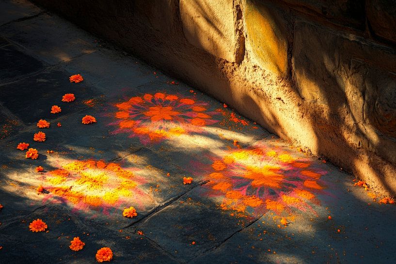 Bloempatronen in het licht van Poster Art Shop