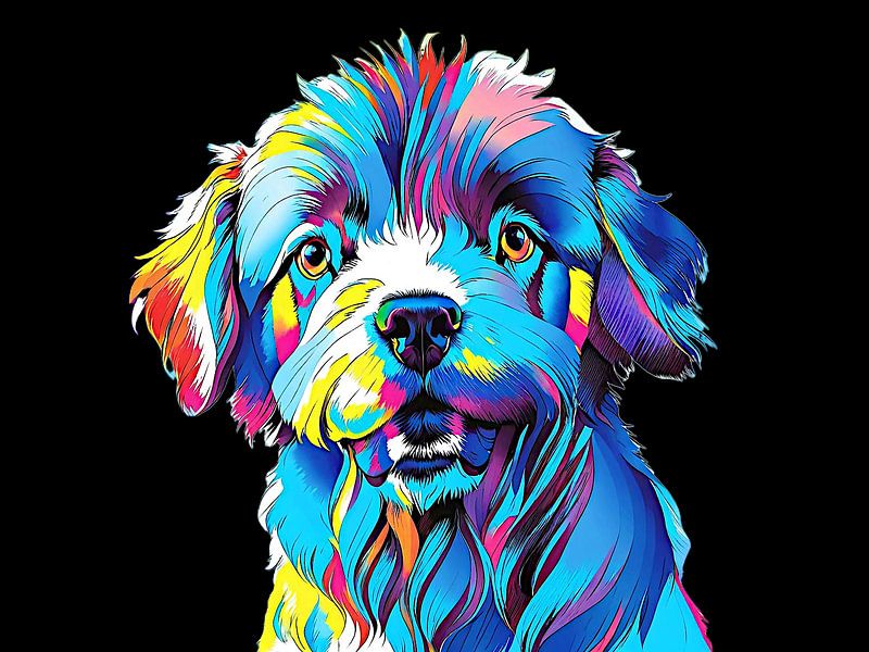 Multicoloured dog 1 by Hans Levendig (lev&dig fotografie)