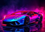 Lamborghini Huracán Blue Neon by MIROKKU thumbnail
