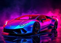Lamborghini Huracán Blauw Neon