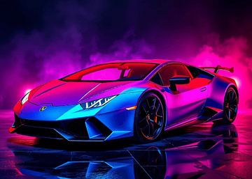 Lamborghini Huracán Blau Neon von MIROKKU