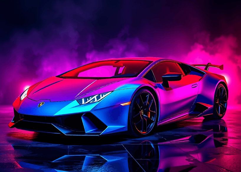 Lamborghini Huracán Blue Neon by MIROKKU