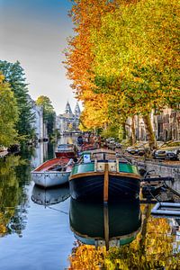 Lijnbaansgracht Amsterdam in de herfst.
