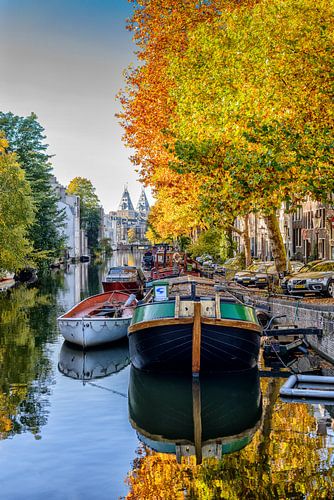 Lijnbaansgracht Amsterdam im Herbst.