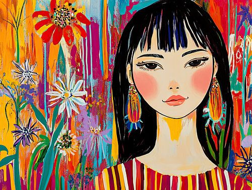 Boucles d'oreilles Femme colorée | Femme