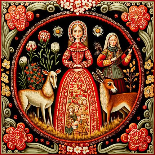 Frauen im  Feld von Vlindertuin-Art