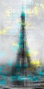 City-Art PARIJS Eiffeltoren letters van Melanie Viola