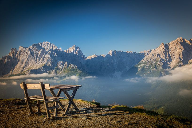 Aire de repos dans les Dolomites par Hermann Schmider