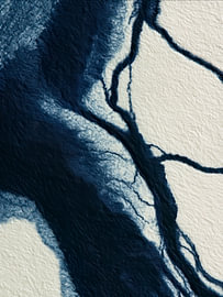 Abstract river in blue and white – Organic nature art