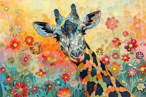 Giraffe Farbenfroh