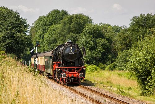 Stoomtrein bij aankomst in Simpelveld
