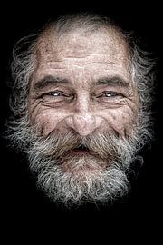 Homeless in Amsterdam portret van Michael Bulder
